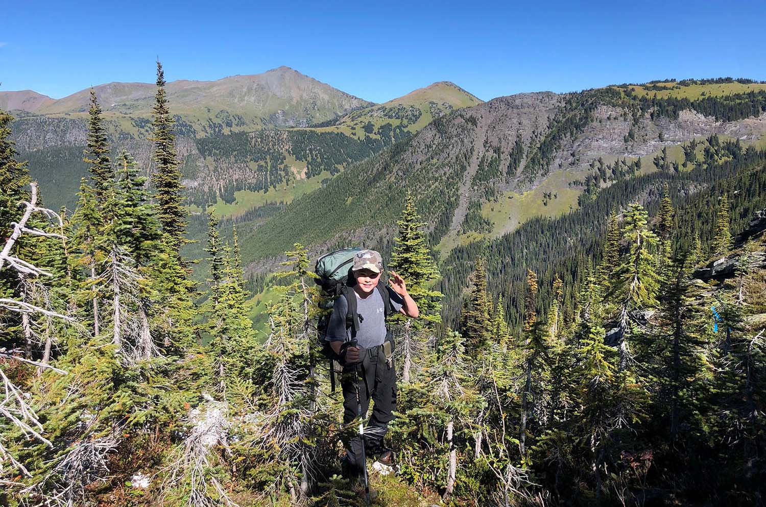 little buy hikinh in British Columbia Mountains